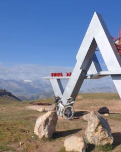 MELS Pass Monument sits at 3262m on the Silk Road Mountain Race